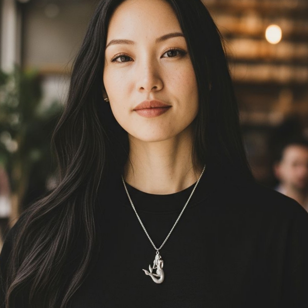 Laghcast Silver Mermaid Pendant Necklace